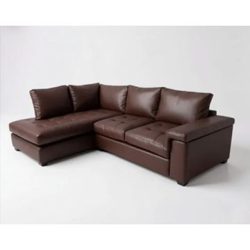 Harper Leather Sofa Brown Right Sided