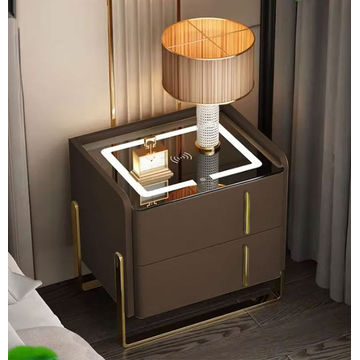 Alice Smart Bedside Pedestal-Brown