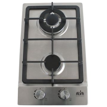ALVA - 30CM 2 BURNER GAS HOB - STAINLESS STEEL