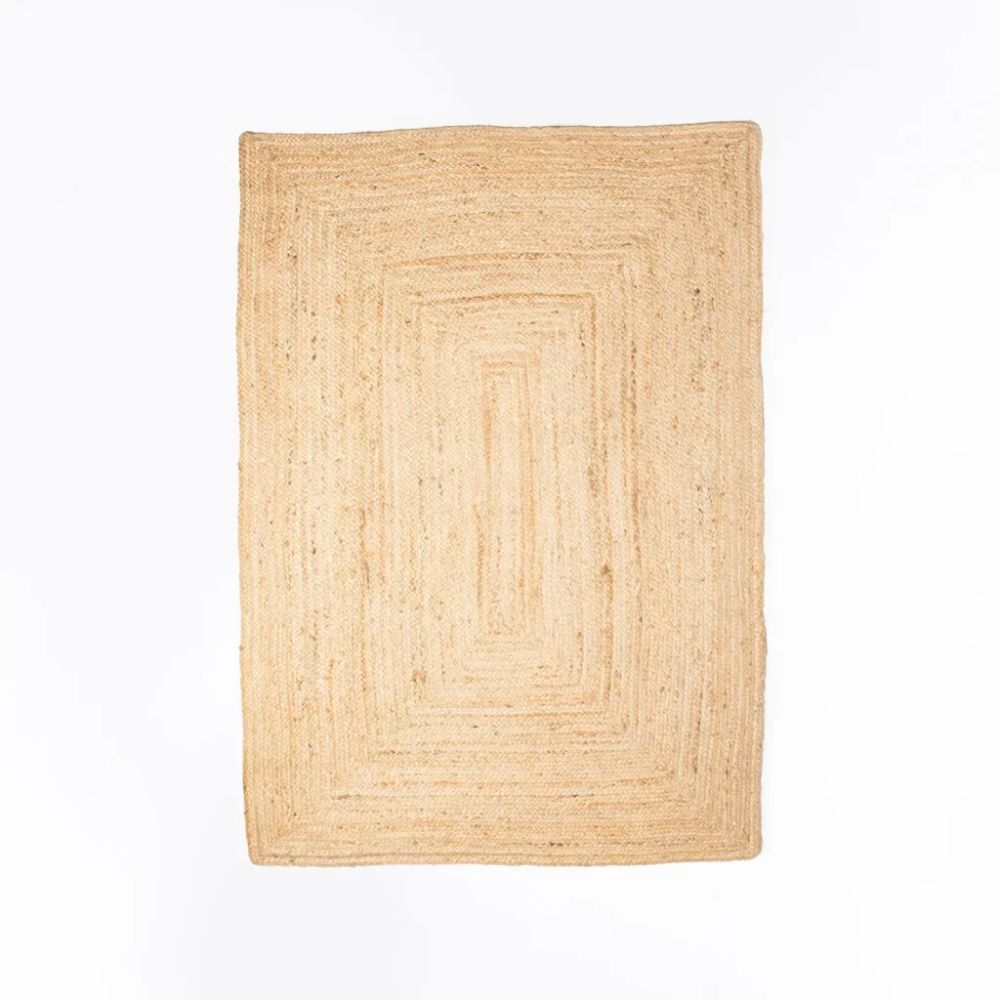 JAI Jute Rug – 160 230 cm 100% Natural Handwoven Jute Area Rug