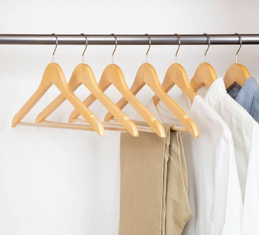 Set of 10 Wooden Hangers