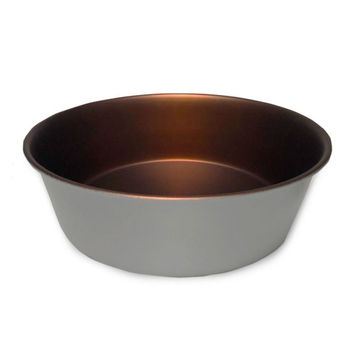 Zaara Feeding Bowl 525ml (Matte Grey with Copper) - Set of 2