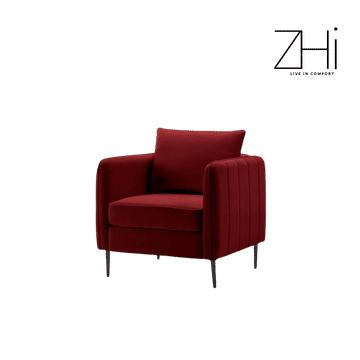 Velvet Red Armachair