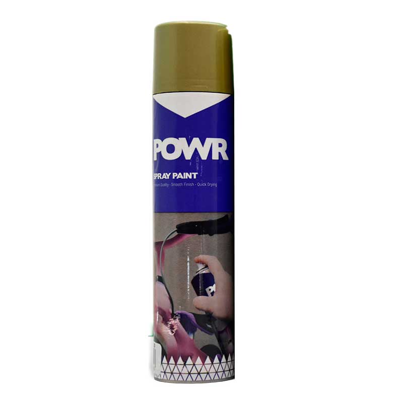 POWR Spray Paint STD 300ml Metal Gold Super