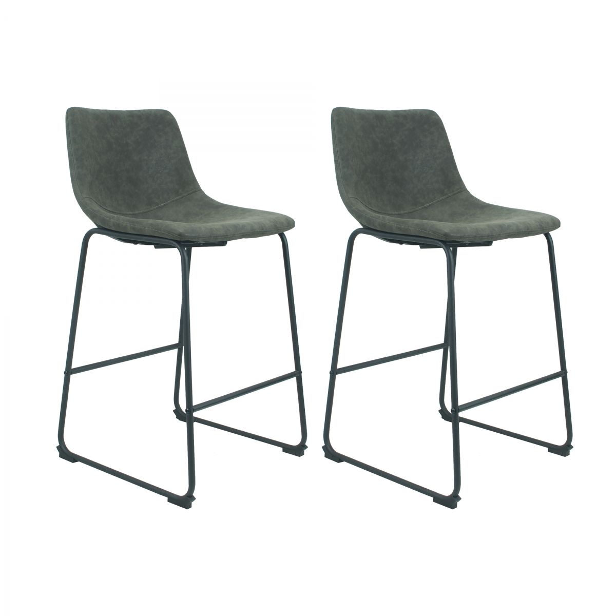 Everfurn Pack of 2 Opal Large Barstool