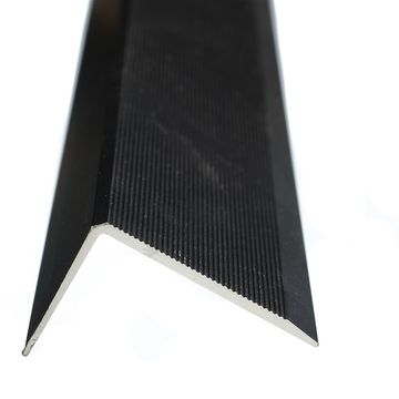 Aluminium Angle Edge Black Undrilled 2500 x 44 x 28 Stair Profile