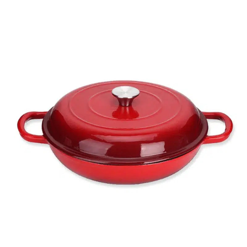 30cm Premium Cast Iron Casserole Pot with Lid
