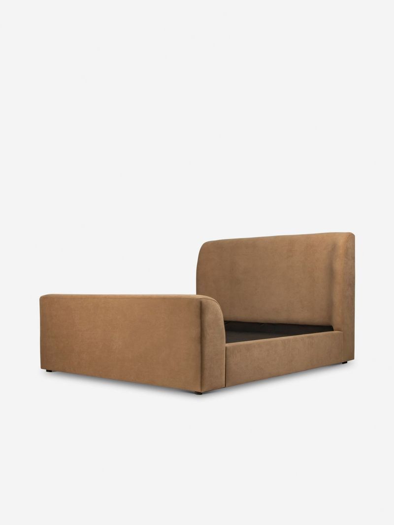 Caramel Plain Headboard and base - Queen