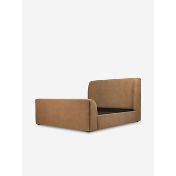 Caramel Plain Headboard and base - Queen