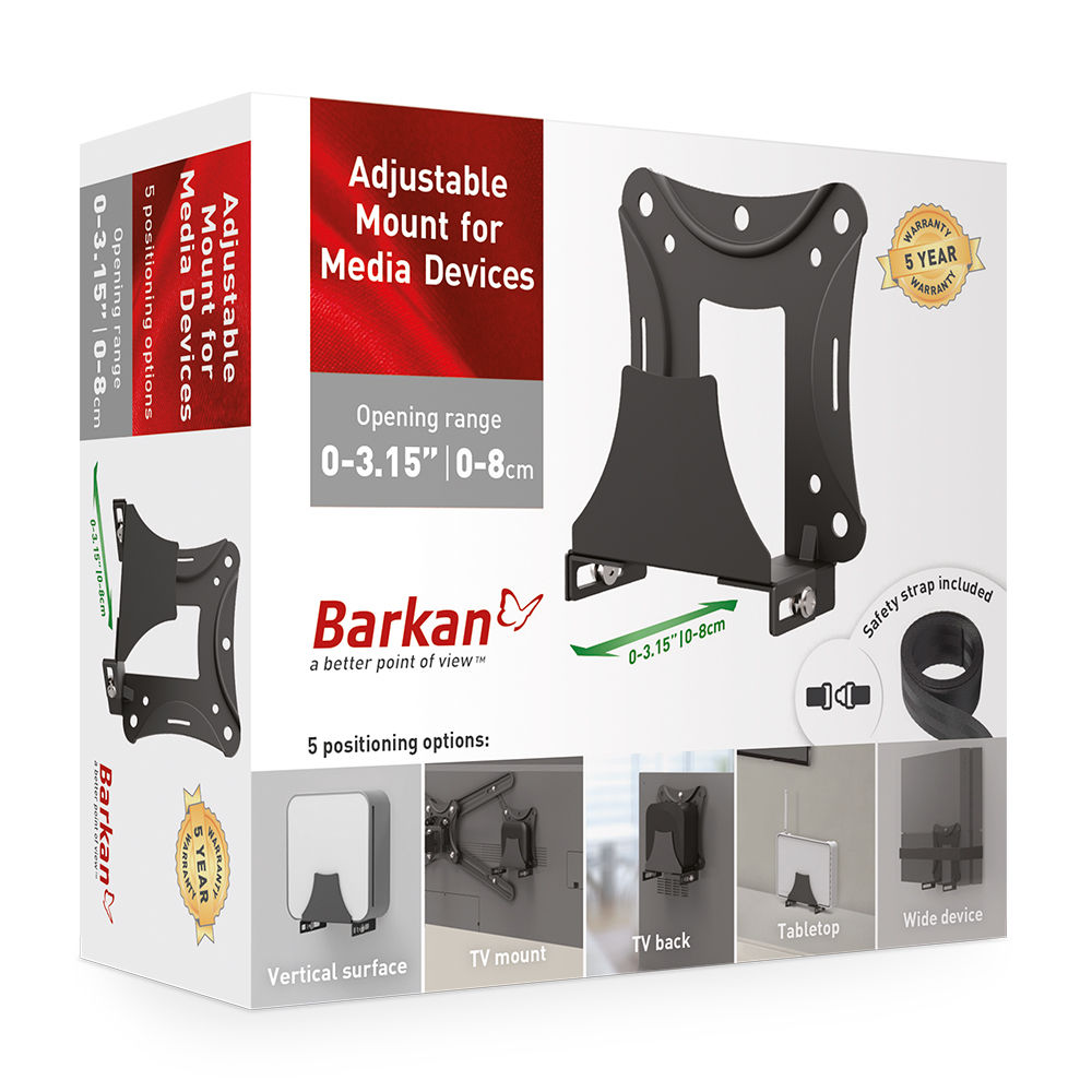 Barkan Adjustable Mount for Media Devices (BRABM80)
