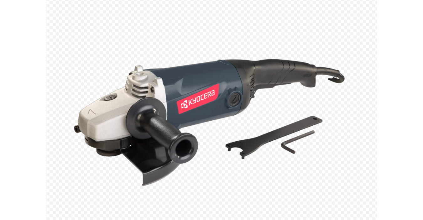 KYOCERA ANGLE GRINDER 230MM 2500W W/CUT OFF BRUSHES & DUST FILTER