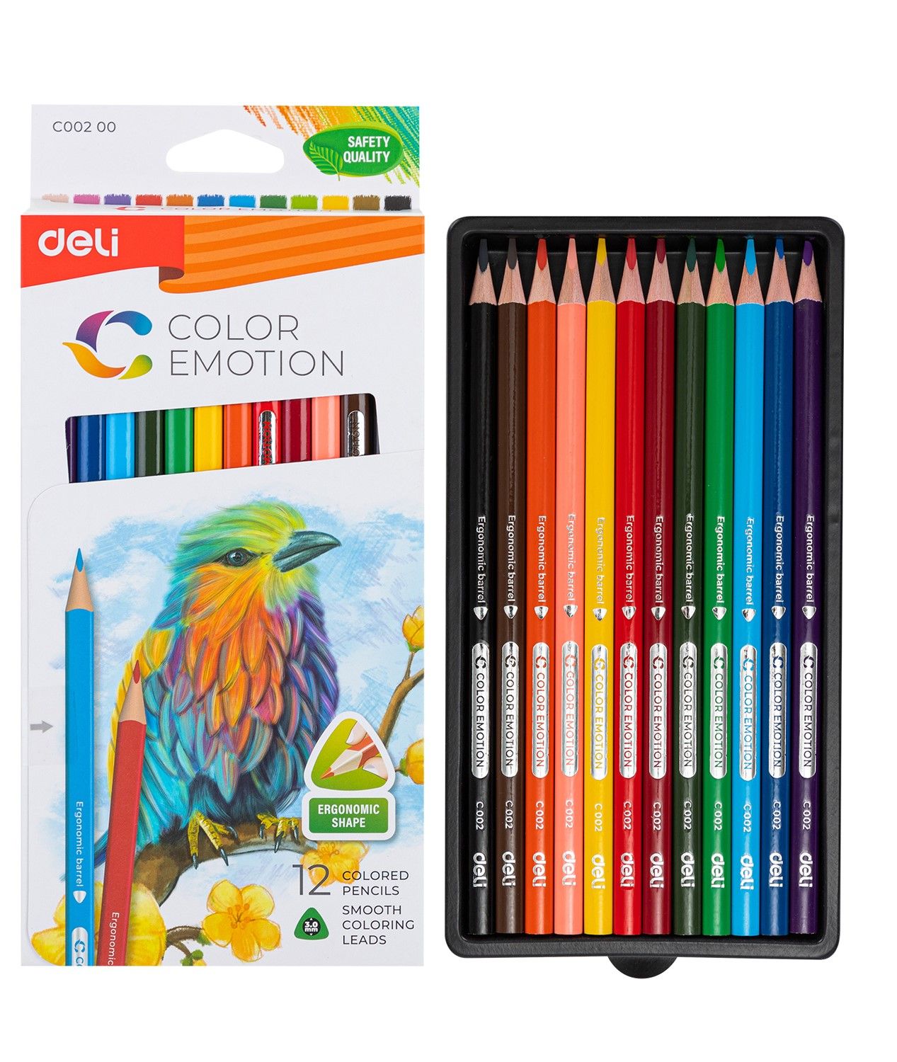 Deli Colour Pencils - Triangular Barrel (12pcs)