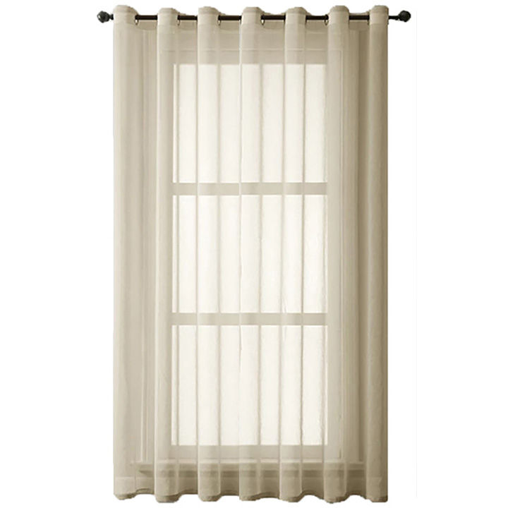Matoc Readymade Curtain -Sheer Mystic Voile -Stone - Eyelet 285cm W x 253cm H