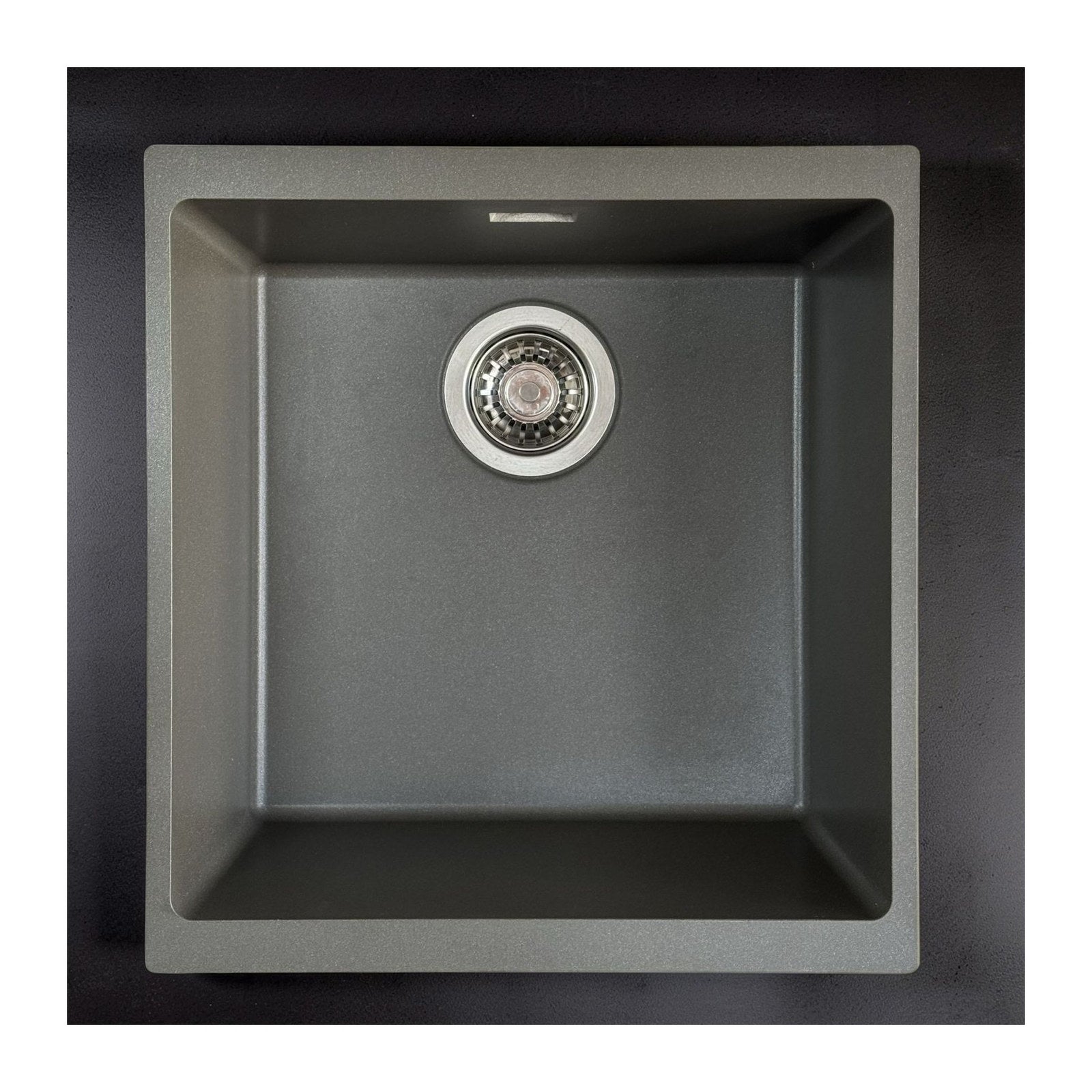 Sternhagen Enigma N100M 460mm Quartz Composite Kitchen Sink Undermount 1 Bowl - Metallic Grey