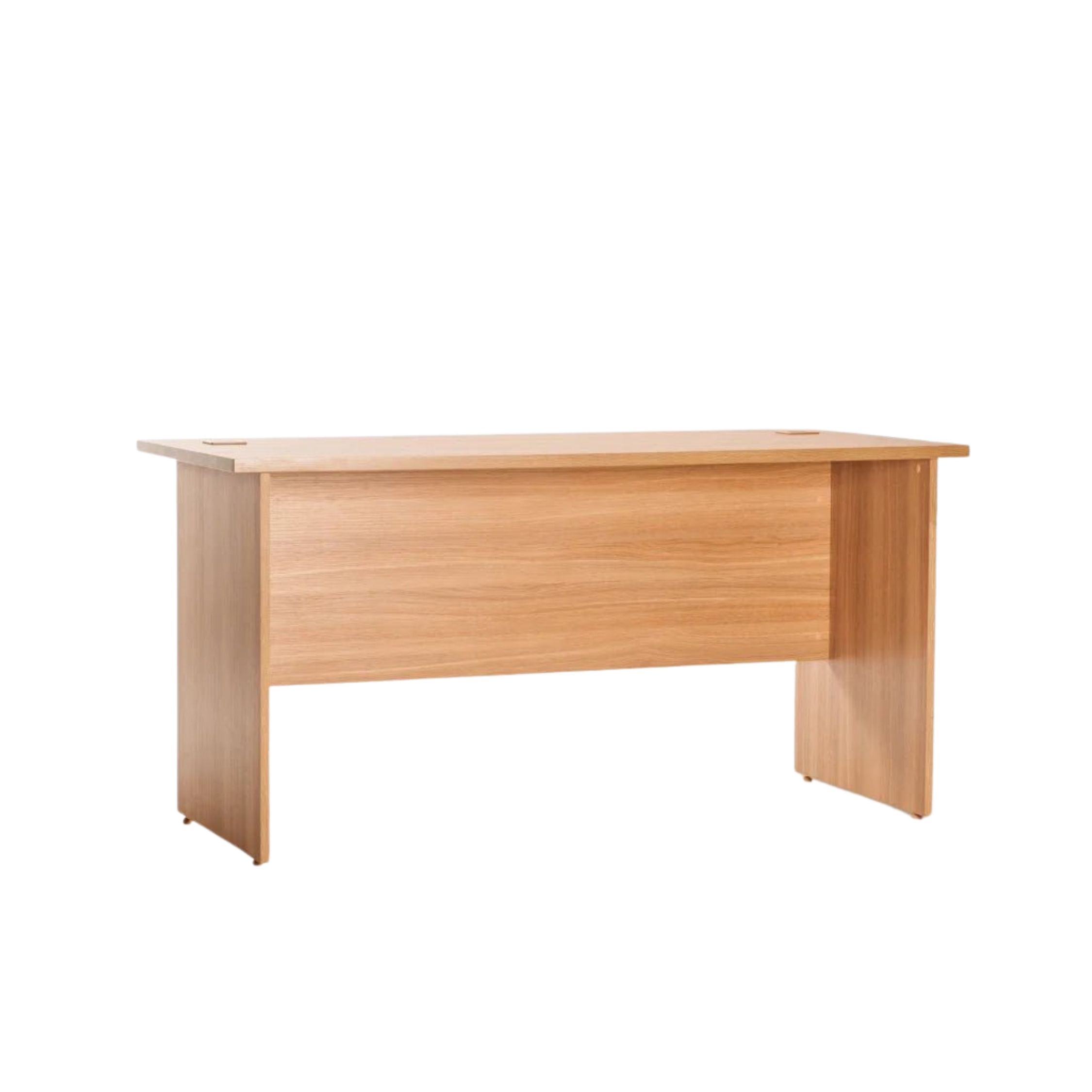 150cm Light Oak Office Desk With Cable Ports