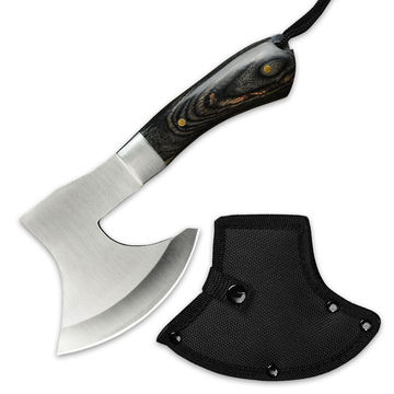 Lifespace 8" Multifunctional Braai Cleaver Axe with Sheath & Rope Lanyard