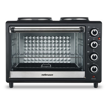 Mellerware Mini Oven With Solid Hot Plates Steel Black 30L 3250W "Horizon 30"