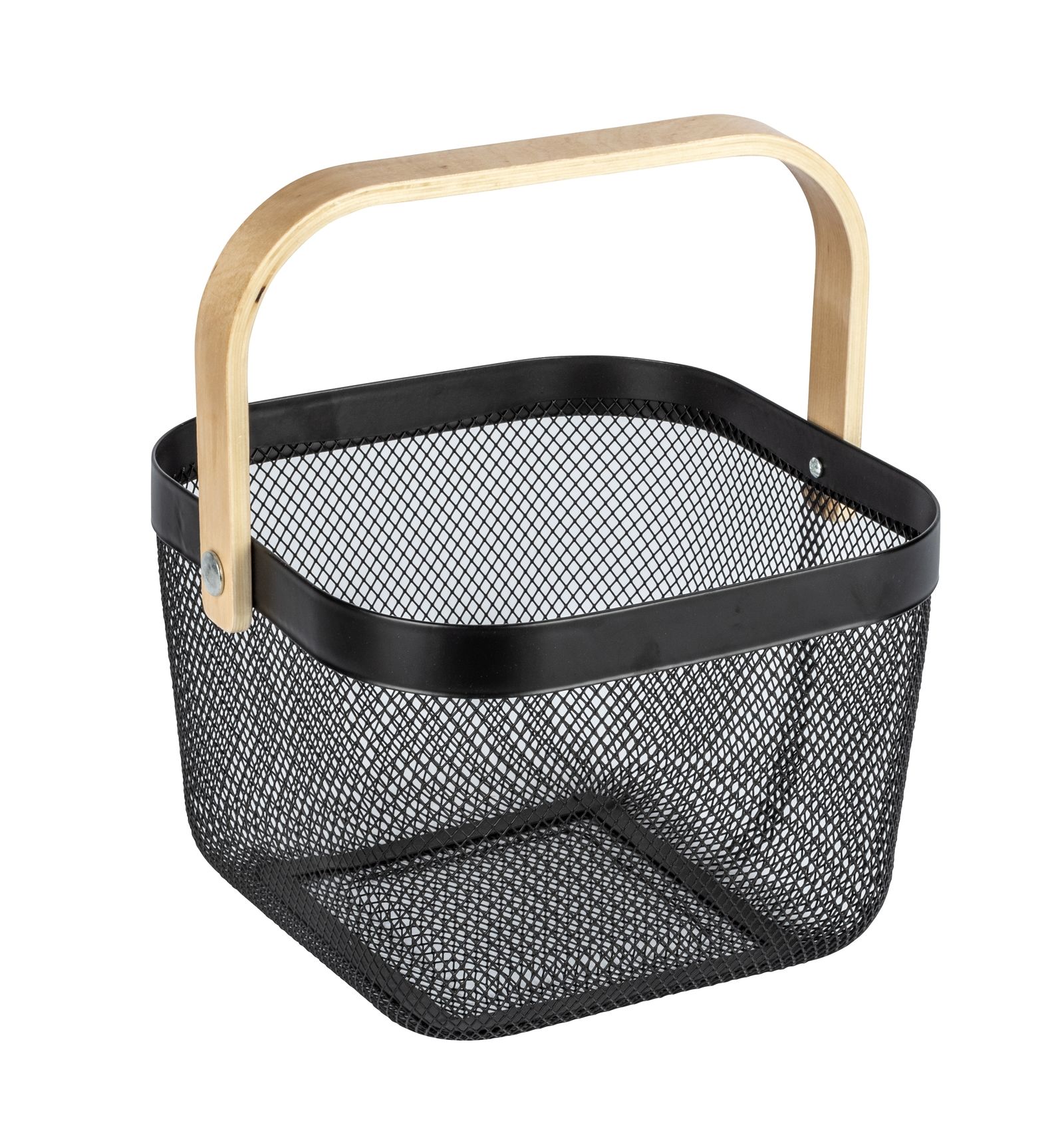 Wenko - Bathroom Basket - Padua Range - Bamboo / Steel