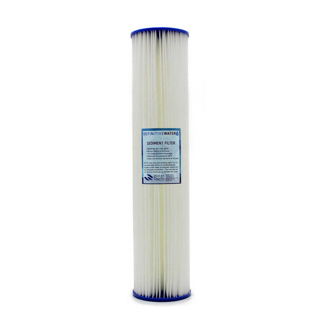 SUPERPURE 20 inch Big Blue Pleated Sediment Water Filter Cartridge (20-Micron)