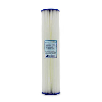 SUPERPURE 20 inch Big Blue Pleated Sediment Water Filter Cartridge (20-Micron)