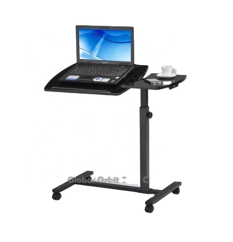 Adjustable Laptop Overbed Bedside Table with Wheel Pneumatic Lift