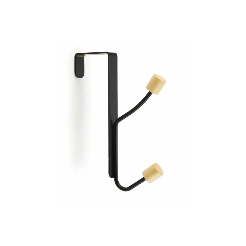 Over Door Hook, Black/wood, 1 HOOK