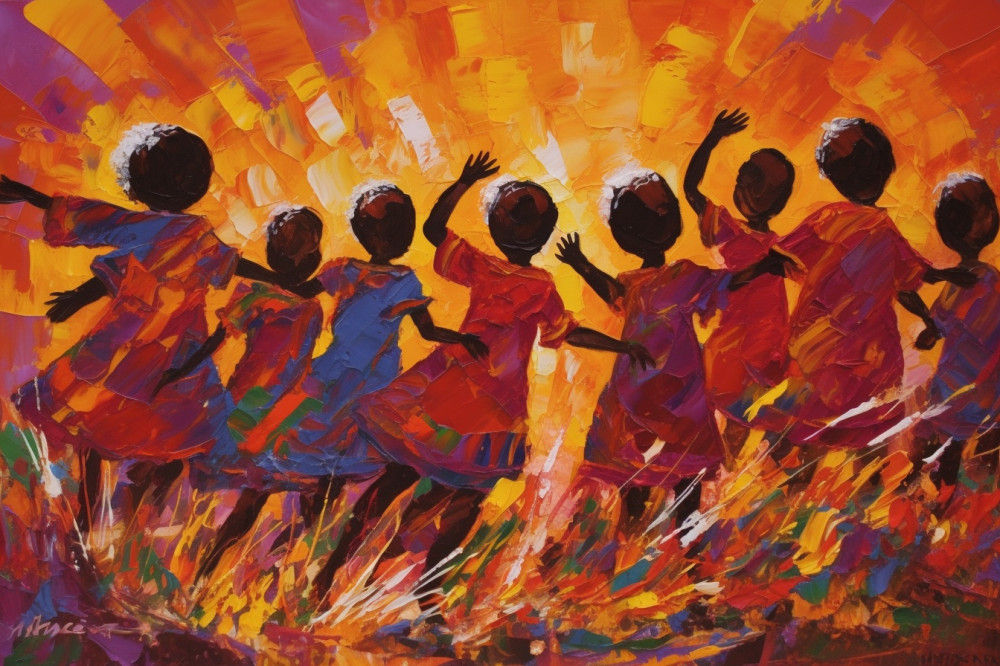 Canvas Wall Art - Joyful Innocence By Chromatic Expressions Abstract - A1587 - [120 x 80 cm]