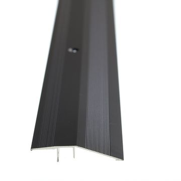 Aluminium Reducer Strip Black Drilled 2500 x 43 Aluminium Door Strip