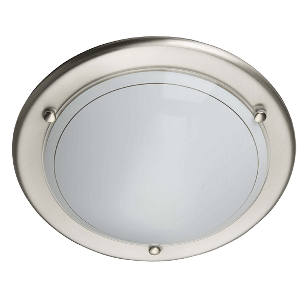 Miramar Satin Nickel Flush Mount Ceiling Light LEROY MERLIN South Africa