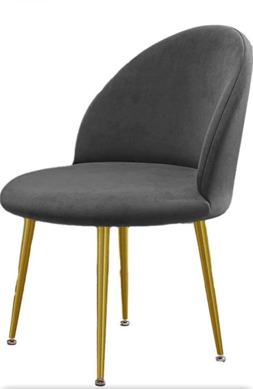 Asher Dinning Chairs with Gold Legs Set of 2 Black