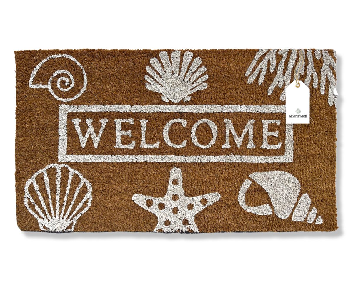 Matnifique Coir Design Doormat - Welcome Beach 700 x 400 x 14mm