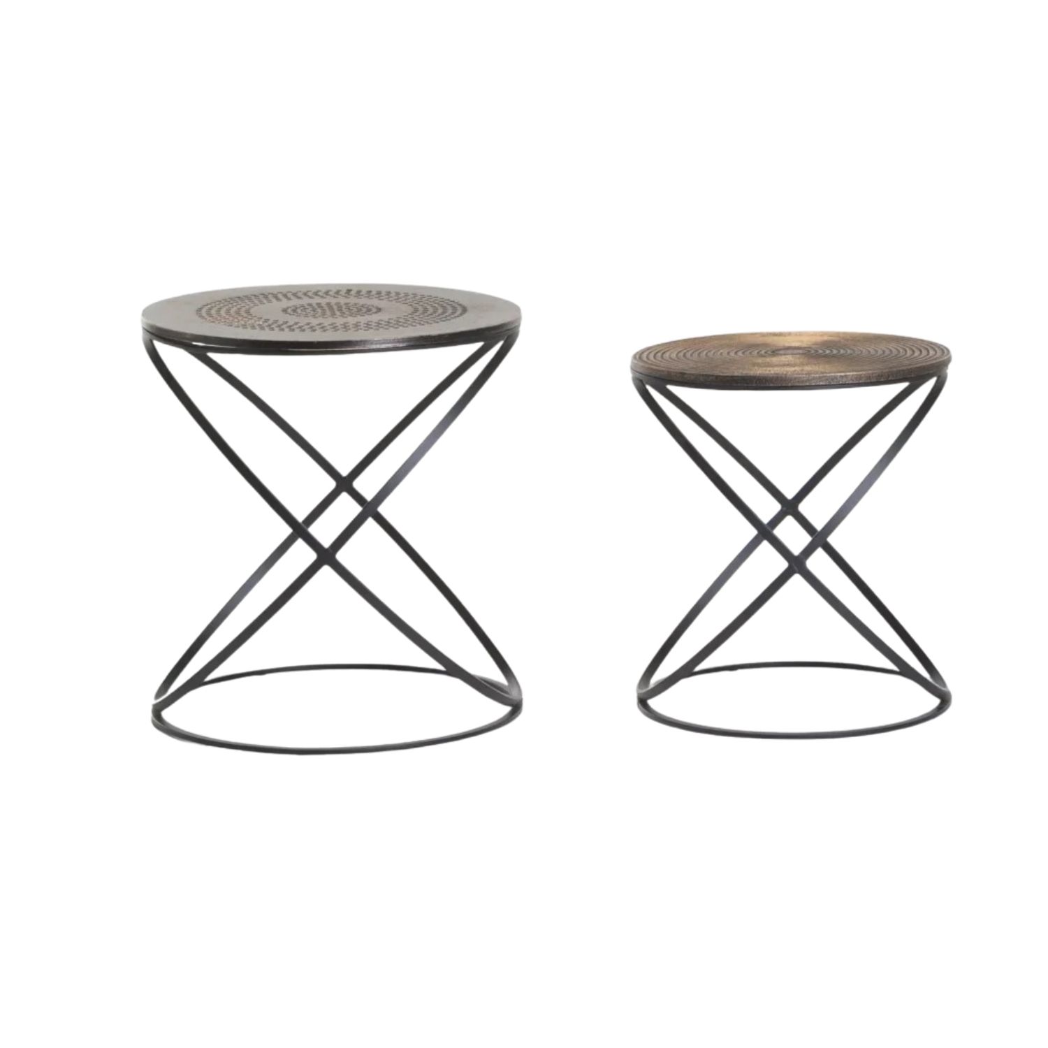 Set of 2 Modern Geometric Coffee Tables
