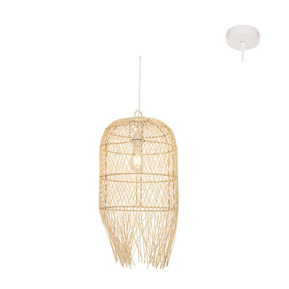 Analia-B Pendant Nature Woven Rattan E27 1x60w