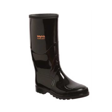 WAYNE DURALIGHT Gumboot Knee Length Black  (UK Size 9) N/STC F1040