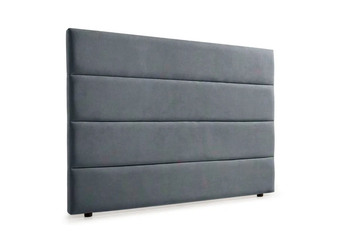 Genna  Velvet Panel Headboard - King - Dark Grey