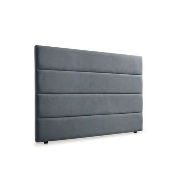 Genna  Velvet Panel Headboard - King - Dark Grey