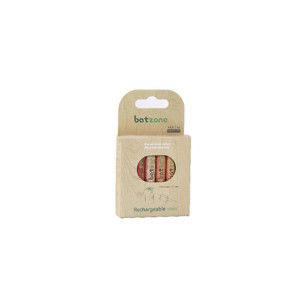 batzone Type C Li-ion Rechargeable Battery AAA 660 2Pcs