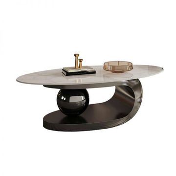 Aria 2pc oval marble top coffee table