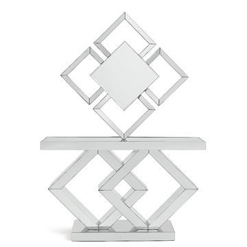 Leyana Luxe Console & Mirror Set -Silver