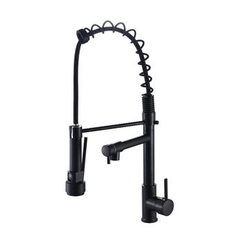 S/STEEL KITCHEN MIXER - MATT BLACK - 110