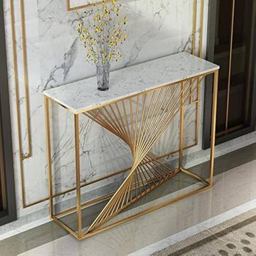 EFURN- Net Console Table in Gold