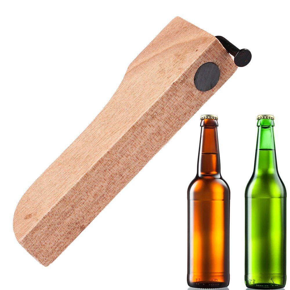Lifespace Beech Bent Nail Bottle Opener