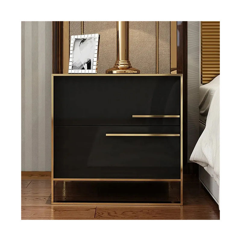 KC FURN-Rosalynn Pedestal with 2 Drawers(Black)