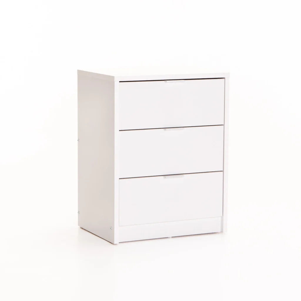 KAPPY 3 Drawer Pedestal – White Finish | Compact Modern Storage Unit