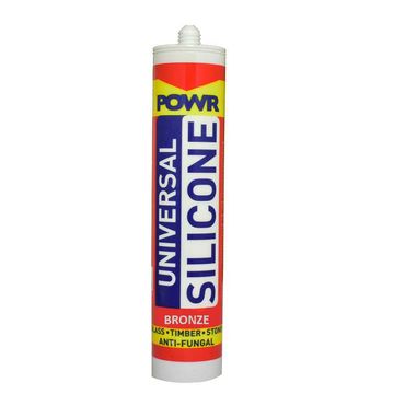 POWR Universal Silicone Sealant Bronze 260ml Cartridge