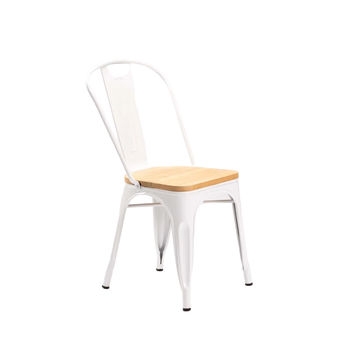 Vividitto - Wageng Dining Chair With Wood - White