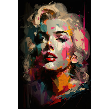 Canvas Wall Art - Marilyn Monroe Abstract Painting - B1534 - [120 x 80 cm]