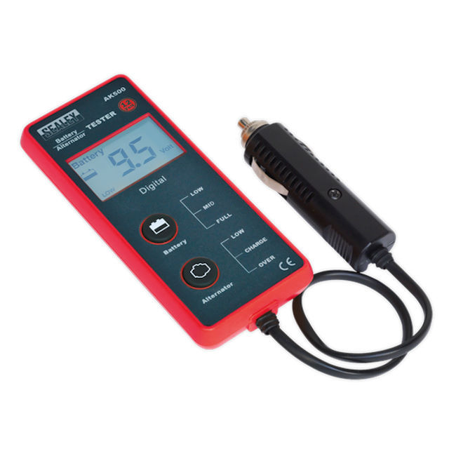 Battery & Alternator Tester 12V - LCD Screen Sealey