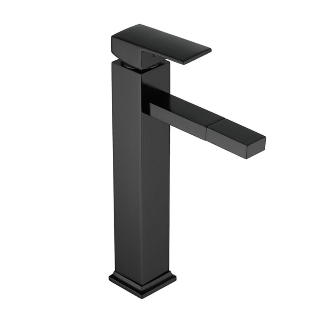 Trendy Taps Premium Quality Blackened Brass Tall Square Mixer