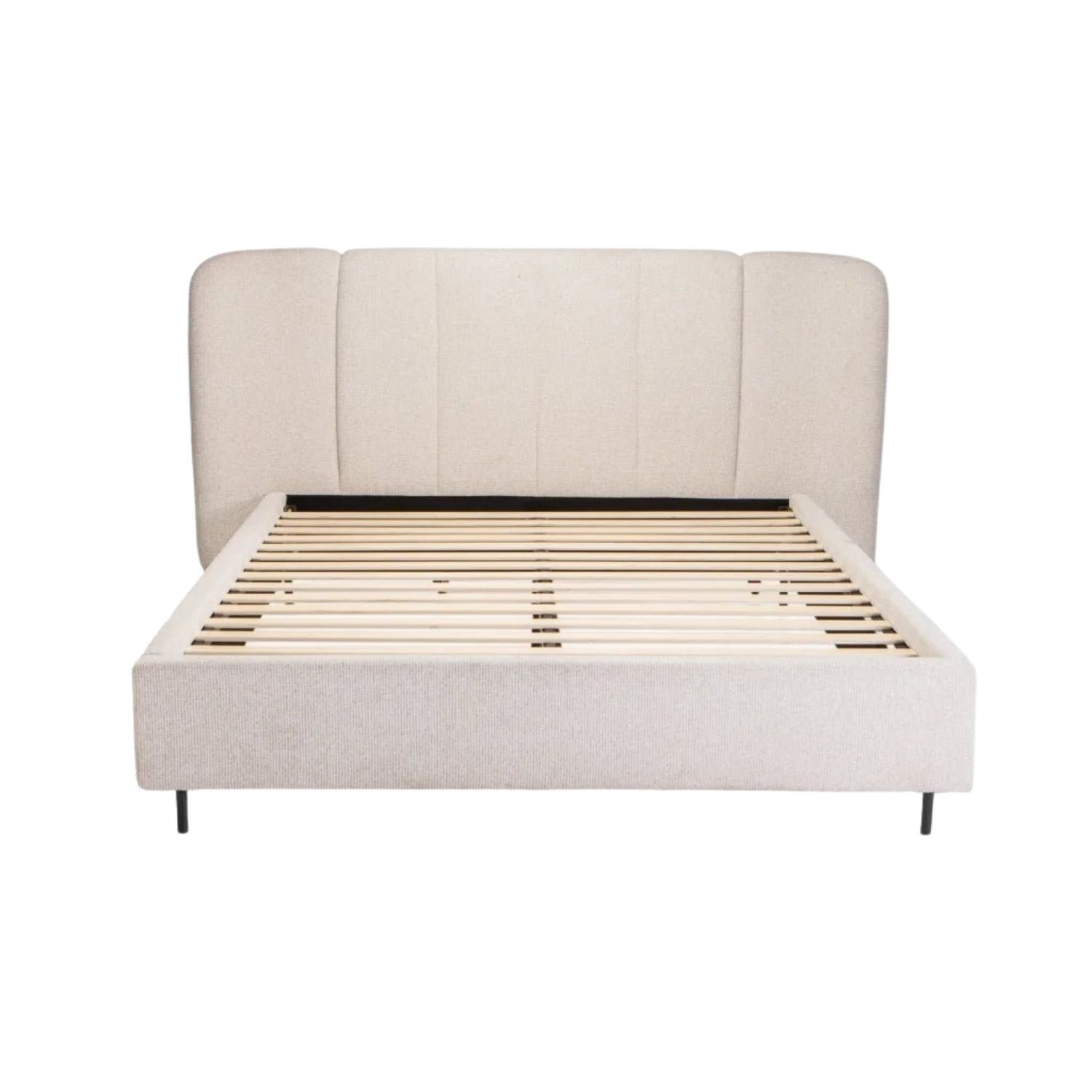 Textured Fabric Bed King Extra Length - Cream